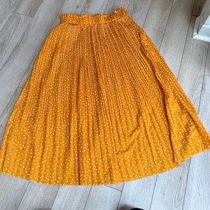 EXLURA Polka Dot Yellow skirt size M